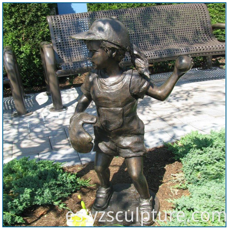 Bronze Golf Girl Statue